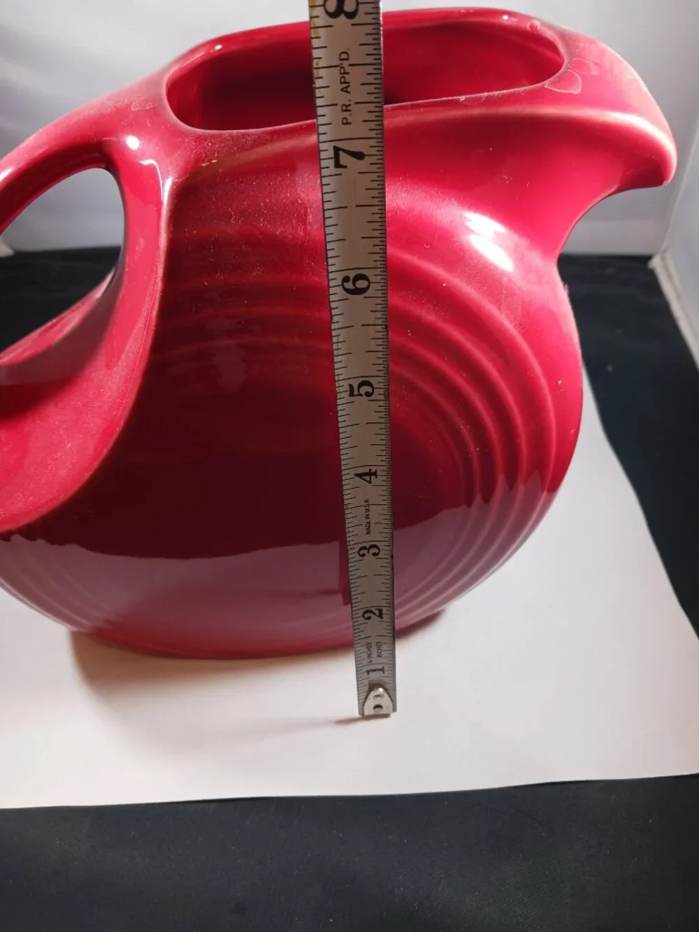 Fiestaware Scarlet Red Large Disc Pitcher 67oz Homer Laughlin
